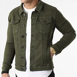 Nouveau ⭐ Veste Jean Slim Fit 1539 Denim Khaki de LBO 😍