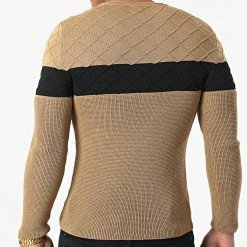 Offres 😉 Pull Bicolore 0105 Camel Noir de LBO ❤️ -France LBO Soldes Boutique lbo 283858 FAB LBO 1070546 0105 20211108T145118 03