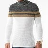 Tout neuf 🌟 Pull Col Roulé Tricolore 0107 Noir Chiné Camel Blanc de LBO 🛒 -France LBO Soldes Boutique lbo 283865 FAB LBO 1070546 0107 20211108T142304 01