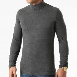 De gros ✔️ Lot De 2 Tee Shirts Col Roulé Manches Longues 2083 Noir Gris Anthracite Chiné de LBO 🔔 -France LBO Soldes Boutique lbo 284915 FAB SHALBO 2083 20211108T142326 02