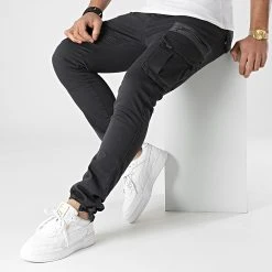 Meilleur prix ✨ Pantalon Cargo 2071 Gris Anthracite de LBO 🤩 -France LBO Soldes Boutique lbo 284928 FAB SHALBO 2071 20220131T074514 03