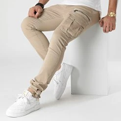 Offres ✨ Pantalon Cargo 1749 Beige de LBO 👍 -France LBO Soldes Boutique lbo 284933 FAB SHALBO 1749 20220131T074220 03