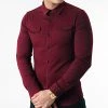 Grosses soldes ⌛ Chemise Jean Manches Longues Slim Fit 2089 Bordeaux de LBO ✨ -France LBO Soldes Boutique lbo 285227 FAB SHALBO 2089 20220304T163423 01