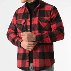 Acheter 🤩 Surchemise A Carreaux 0109 Noir Rouge de LBO 😉 -France LBO Soldes Boutique lbo 287187 FAB LBO 1070546 0109 20211216T154549 03