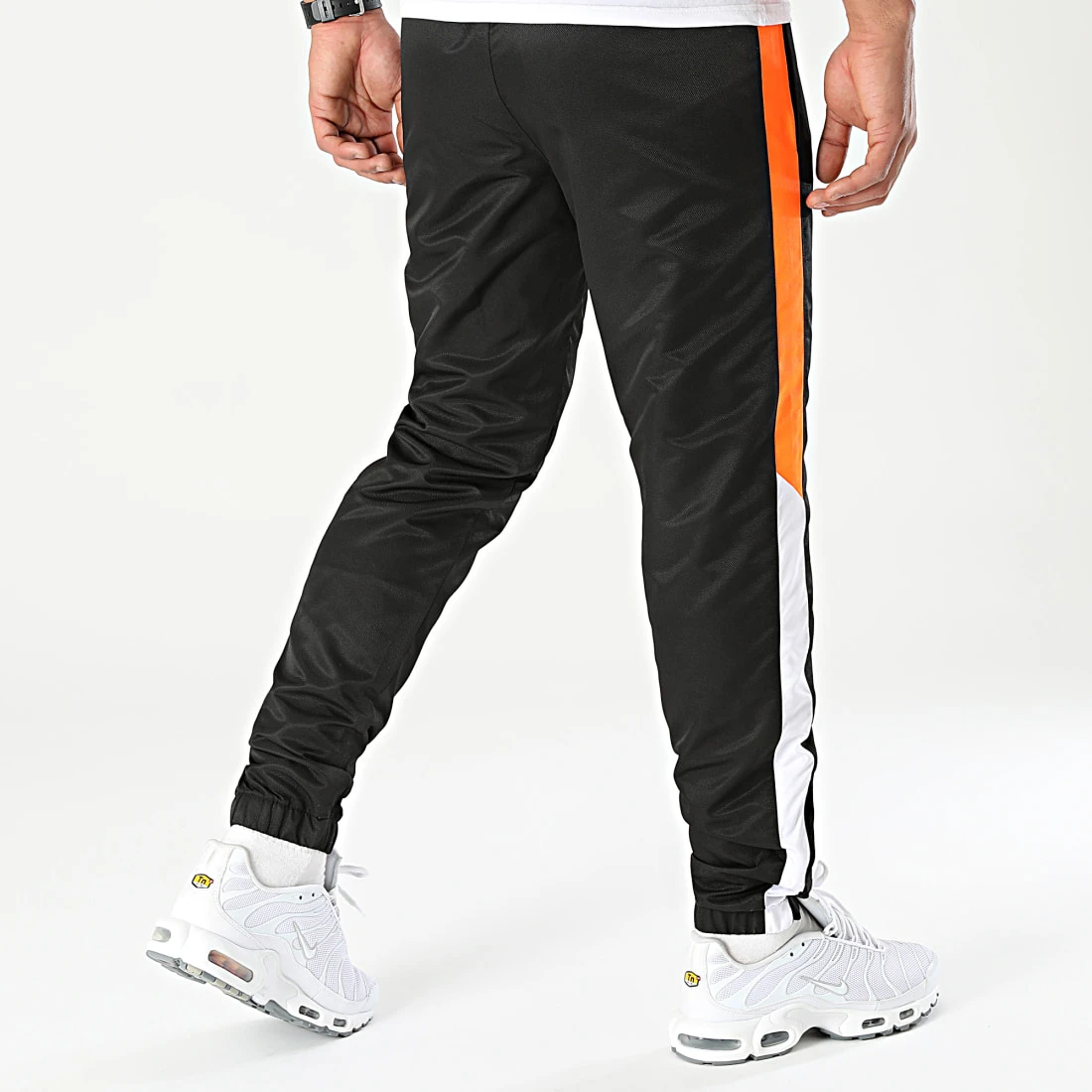 Meilleure affaire 🔥 Pantalon Jogging Tricolore A Bandes 0026 Noir Orange de LBO 😀 6 Meilleure affaire 🔥 Pantalon Jogging Tricolore A Bandes 0026 Noir Orange de LBO 😀 – Image 4