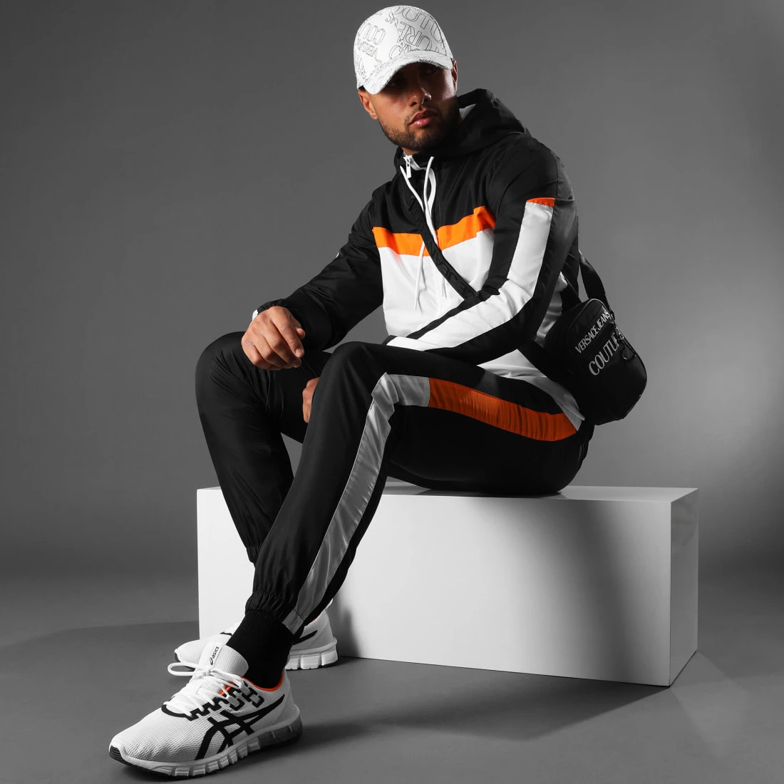 Meilleure affaire 🔥 Pantalon Jogging Tricolore A Bandes 0026 Noir Orange de LBO 😀 7 Meilleure affaire 🔥 Pantalon Jogging Tricolore A Bandes 0026 Noir Orange de LBO 😀 – Image 5