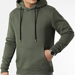 Offres 🥰 Lot de 2 Sweats Capuche 1598 Vert Kaki et Noir de LBO 🔔 -France LBO Soldes Boutique lbo 289067 FAB SHALBO 1598 20220128T082720 02