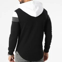 Vente flash 🔔 Sweat Capuche Oversize Tricolore Retro 2109 Noir Blanc Gris Anthracite de LBO 🛒 -France LBO Soldes Boutique lbo 289069 FAB SHALBO 2109 20220503T153932 03