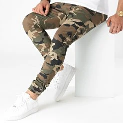 Bon marché 😉 Jogger Pant Super Skinny Camouflage 1842 Vert Kaki de LBO 🧨 -France LBO Soldes Boutique lbo 289487 FAB SHALBO 1842 20211105T152301 03