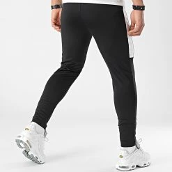 Budget 😍 Pantalon Jogging Training Bande Mesh 0033 Noir Blanc de LBO ❤️ -France LBO Soldes Boutique lbo 291063 FAB LBO 10701336 0033 20220124T140306 04