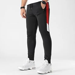 Acheter 🧨 Pantalon Jogging Training Bande Bicolore 0039 Noir Rouge de LBO 🔥 -France LBO Soldes Boutique lbo 291069 FAB LBO 10701336 0039 20220124T141226 03
