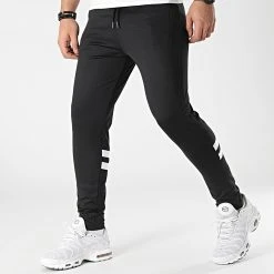 Acheter 🛒 Pantalon Jogging Training Bandes 0041 Noir Blanc de LBO 🥰
