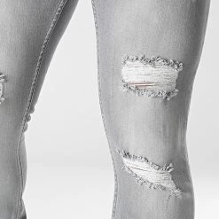 Acheter 😍 Jean Slim Fit Avec Déchirures 2101 Denim Gris Clair de LBO 🔥 -France LBO Soldes Boutique lbo 291565 FAB SHALBO 2101 20211229T140047 02