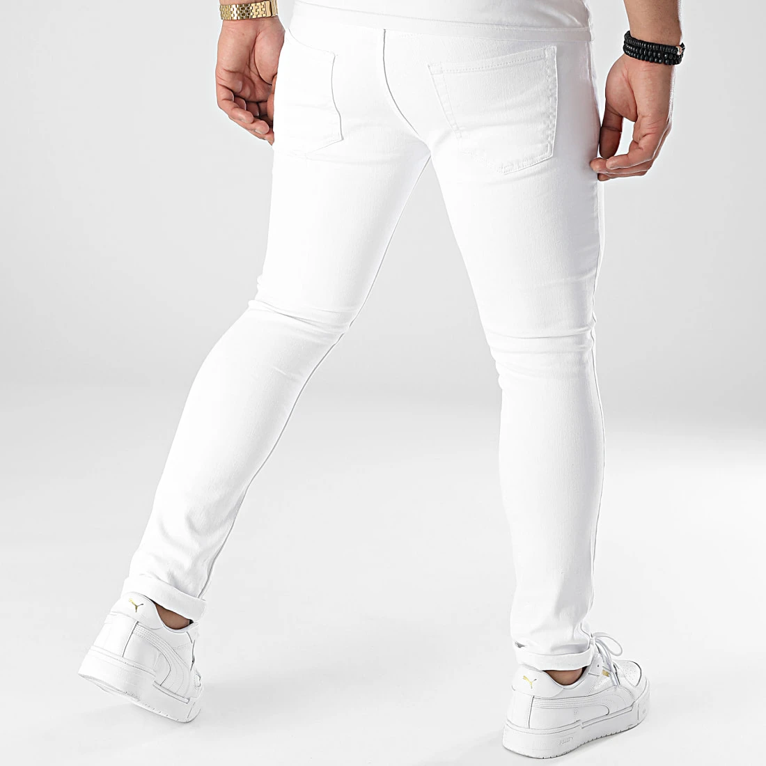 Meilleure vente 😀 Jean Slim Fit Avec Déchirures 2102 Denim Blanc de LBO 💯 7 Meilleure vente 😀 Jean Slim Fit Avec Déchirures 2102 Denim Blanc de LBO 💯 – Image 5