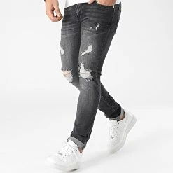 Meilleure vente 🎉 Jean Slim Fit Avec Déchirures 2078 Gris Denim Foncé de LBO 🌟 9 Meilleure vente 🎉 Jean Slim Fit Avec Déchirures 2078 Gris Denim Foncé de LBO 🌟 -France LBO Soldes Boutique lbo 292567 FAB SHALBO 2078 20220121T150619 01