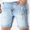 Sortie 🎁 Short Jean Skinny Avec Dechirures 0014 Bleu Denim de LBO ❤️ -France LBO Soldes Boutique lbo 293308 FAB LBO 1070318 0014 20220316T145406 03