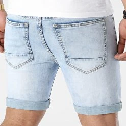 Grosses soldes ⭐ Short Jean Avec Dechirures 0020 Bleu Clair de LBO 💯 -France LBO Soldes Boutique lbo 293676 FAB LBO 1070318 0020 20220318T152315 04