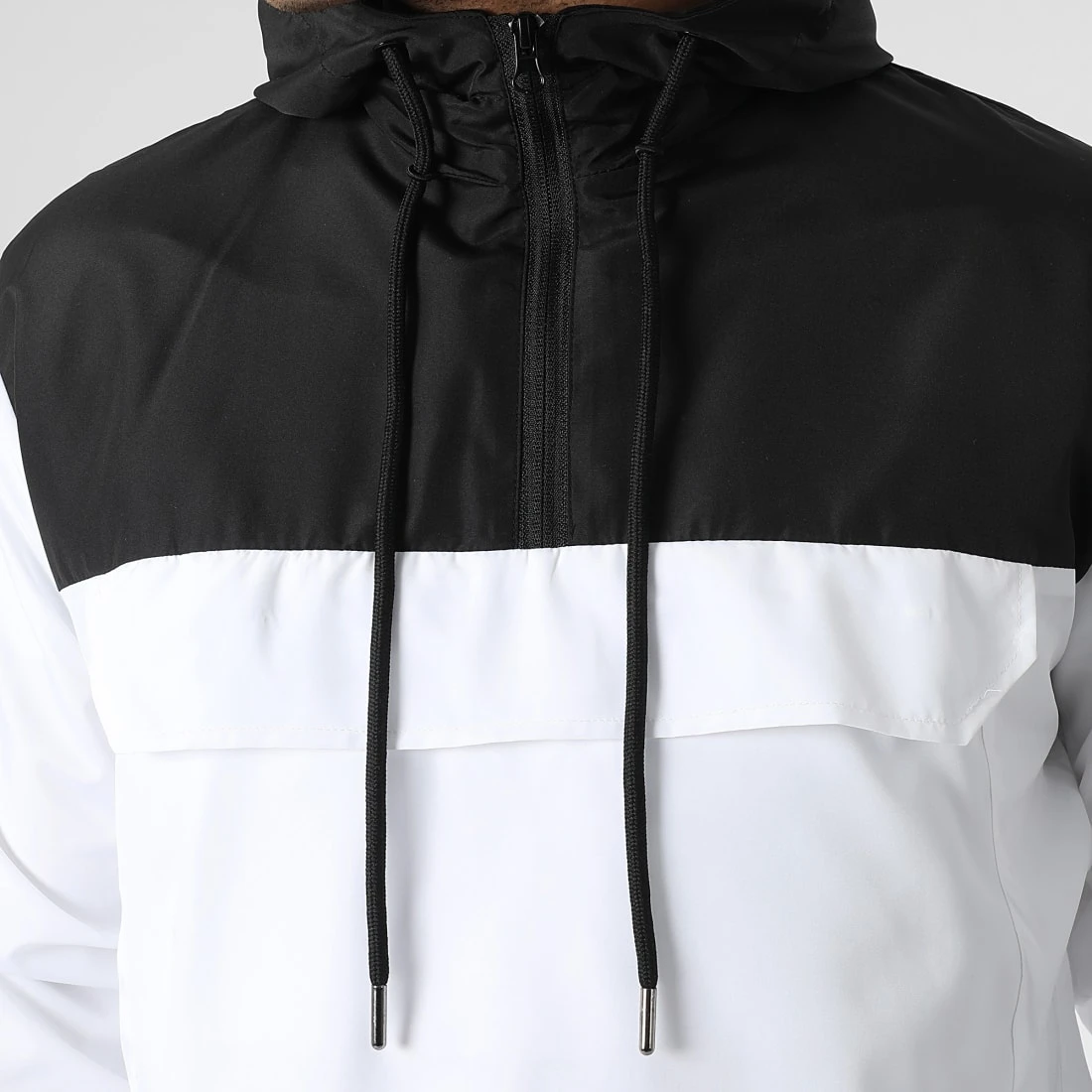 Meilleure affaire 😍 Coupe-Vent Col Zippé Tech 0072 Blanc Noir de LBO ⌛ 4 Meilleure affaire 😍 Coupe-Vent Col Zippé Tech 0072 Blanc Noir de LBO ⌛ – Image 2