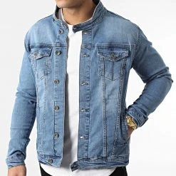 Bon marché ⌛ Veste Jean Biker 2092 Bleu Denim de LBO ✨ -France LBO Soldes Boutique lbo 295747 FAB SHALBO 2092 20220204T074734 03