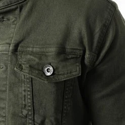 Vente flash 🧨 Veste Jean Biker 2096 Denim Vert Kaki de LBO 💯 -France LBO Soldes Boutique lbo 295749 FAB SHALBO 2096 20220204T074804 02