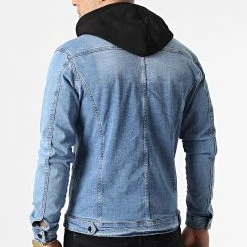Offres ❤️ Veste Jean A Capuche 2129 Bleu Denim Noir de LBO 🌟 -France LBO Soldes Boutique lbo 295923 FAB SHALBO 2129 20220225T153002 04