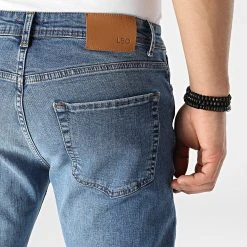 Meilleure vente ❤️ Jean Regular Fit 2202 Bleu Denim Foncé de LBO 😉 -France LBO Soldes Boutique lbo 296326 FAB SHALBO 2202 20220211T145706 02