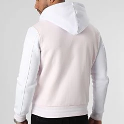 Meilleure vente 🤩 Veste Teddy A Capuche 2320 Rose Pale Blanc de LBO ⭐ -France LBO Soldes Boutique lbo 298251 FAB SHALBO 2320 20220407T152247 04