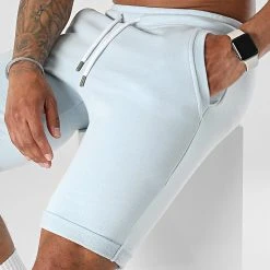 Bon marché 😉 Short Jogging 2273 Bleu Clair de LBO 🧨