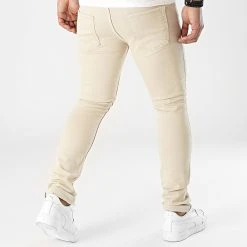 Meilleur prix ✔️ Jean Slim Fit Destroy 2229 Denim Beige de LBO 😀 -France LBO Soldes Boutique lbo 301199 FAB SHALBO 2229 20220608T141758 04