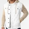 Meilleur prix 😍 Veste Jean A Capuche 2260 Beige Denim Blanc de LBO 😀 -France LBO Soldes Boutique lbo 301210 FAB SHALBO 2260 20220411T154515 01