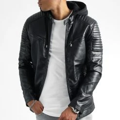 Sortie 👍 Veste Biker Capuche 0036 Noir de LBO 👍 8 Sortie 👍 Veste Biker Capuche 0036 Noir de LBO 👍 -France LBO Soldes Boutique lbo 301333 FAB LBO 1070318 0036 20220711T153826 03