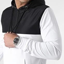 Top 10 👍 Sweat Capuche Demi Zip Tech Bicolore 0089 Blanc de LBO 🛒 -France LBO Soldes Boutique lbo 303062 FAB LBO 10701336 0089 20220407T153513 02