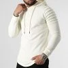 Meilleure vente ❤️ Sweat Capuche Oversize 2358B Blanc Crème de LBO 💯 -France LBO Soldes Boutique lbo 303122 FAB SHALBO 2358B 20220419T145142 01