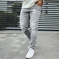 Grosses soldes ❤️ Jean Regular Fit Avec Destroy 2363 Denim Gris Clair de LBO ✔️ -France LBO Soldes Boutique lbo 304093 FAB SHALBO 2363 20220615T122236 05