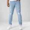Remise 😍 Jean Regular Fit Avec Destroy 2362 Bleu Denim Wash de LBO ❤️ -France LBO Soldes Boutique lbo 304097 FAB SHALBO 2362 20220505T154811 03