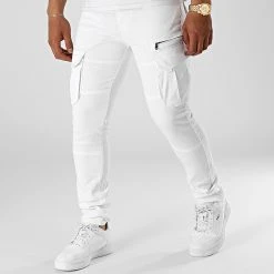 De gros ⭐ Pantalon Cargo 2070 Blanc de LBO ✔️ -France LBO Soldes Boutique lbo 304169 FAB SHALBO 2070 20220429T120245 03