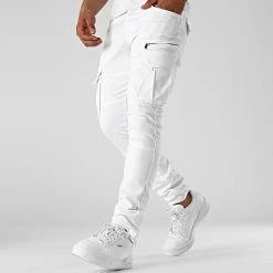 De gros ⭐ Pantalon Cargo 2070 Blanc de LBO ✔️ -France LBO Soldes Boutique lbo 304169 FAB SHALBO 2070 20220429T120246 04