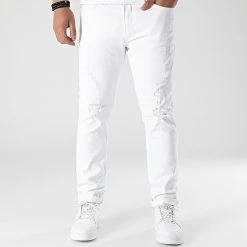 Grosses soldes 🥰 Jean Regular Fit Avec Destroy 2377 Denim Blanc de LBO 🤩 -France LBO Soldes Boutique lbo 305325 FAB SHALBO 2377 20220411T154023 02