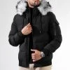 Le moins cher 🛒 Doudoune Capuche Poche Bomber Avec Fourrure Grise 0052 Noir de LBO 🧨 -France LBO Soldes Boutique lbo 306319 LBO 1070510 0052 20221109T093803 01