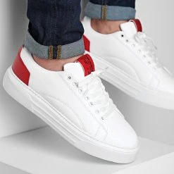 Le moins cher 😀 Baskets Détails Rouge 2343 Blanc de LBO ❤️