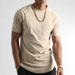 Le moins cher 😍 Tee Shirt Oversize 2381 Beige de LBO ❤️