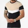 Tout neuf ✔️ Tee Shirt Tricolore 2385 Beige Blanc Noir de LBO 👏 -France LBO Soldes Boutique lbo 307043 FAB SHALBO 2385 20220513T152900 01