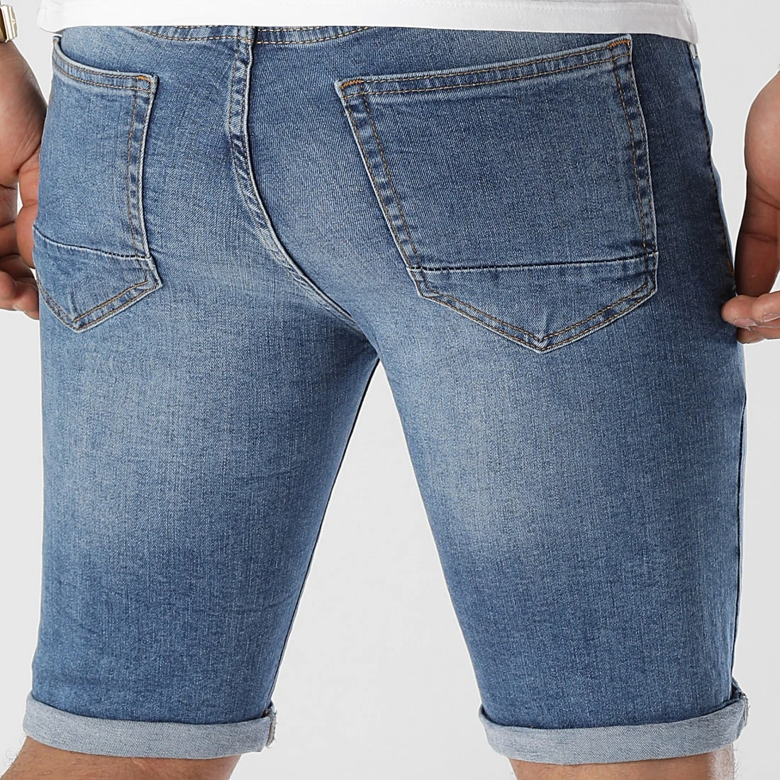 Nouveau ⌛ Short Jean Skinny Fit 2245 Denim Bleu Medium de LBO 👏 6 Nouveau ⌛ Short Jean Skinny Fit 2245 Denim Bleu Medium de LBO 👏 – Image 4