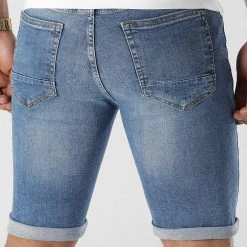 Meilleure vente 🤩 Short Jean Skinny Fit Avec Dechirures 2246 Bleu Medium de LBO 🎉 -France LBO Soldes Boutique lbo 307056 FAB SHALBO 2246 20220421T134821 04