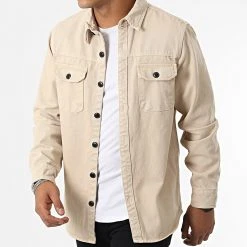 Vente flash ✔️ Surchemise En Jean 2110 Beige de LBO 🤩 -France LBO Soldes Boutique lbo 308370 FAB SHALBO 2110 20220609T150057 03