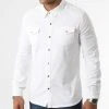 Promo 👏 Chemise Jean Manches Longues 1739 Blanc de LBO ❤️ -France LBO Soldes Boutique lbo 308654 FAB SHALBO 1739 20220624T152645 01