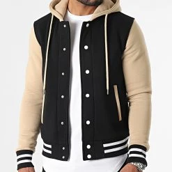 Remise 😀 Veste Teddy A Capuche 2397 Noir Beige de LBO 😉 -France LBO Soldes Boutique lbo 309527 FAB SHALBO 2397 20220601T151055 03