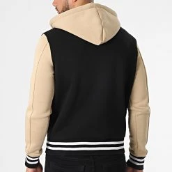 Remise 😀 Veste Teddy A Capuche 2397 Noir Beige de LBO 😉 -France LBO Soldes Boutique lbo 309527 FAB SHALBO 2397 20220601T151057 04