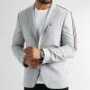 Acheter 💯 Veste Blazer A Bandes 0117 Gris Chiné de LBO 🎉 -France LBO Soldes Boutique lbo 309790 FAB LBO 1070546 0117 20220726T160413 01