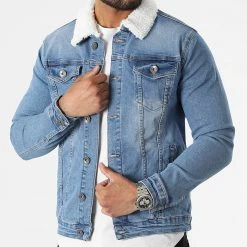 Tout neuf 😍 Veste Jean Col Fourrure 1884 Bleu Denim de LBO 🧨